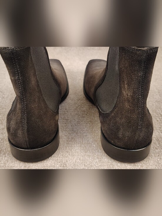 Men\'s Donald Pliner Sloan Oily Suede Slip-On Boot Dark Grey Size 11M ITALY main image 4